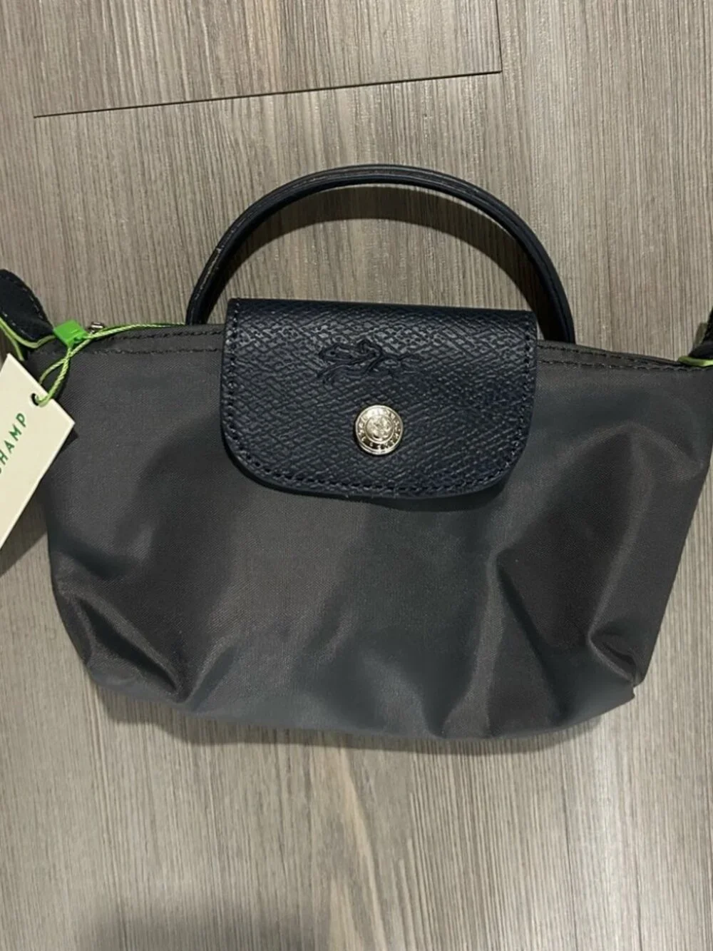 Longchamp XS Energy Mini Bag Black Neon Detail